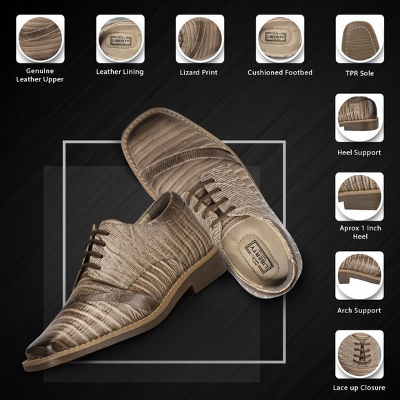 Trevor Leather Oxford Style Boys Dress Shoes - Picture 2 of 7